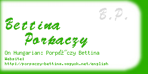 bettina porpaczy business card